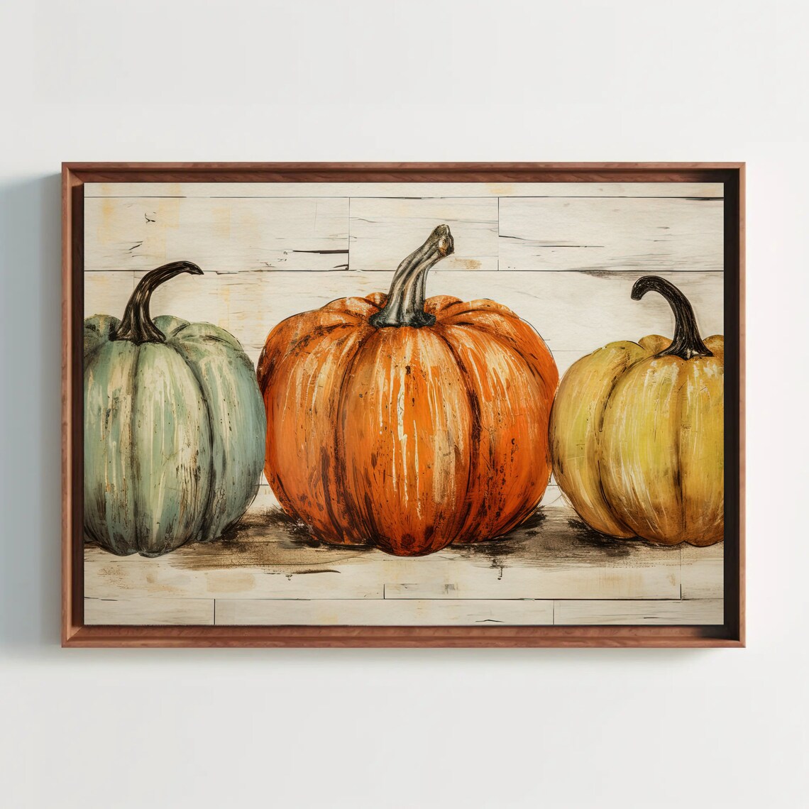 Three Pumpkins, Kitchen Dining Room Art Print - Image 4