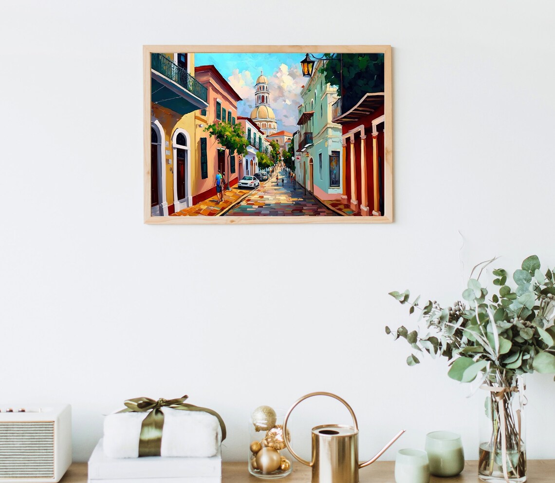 Old San Juan Oil Painting, Puerto Rico Art Print - Image 5