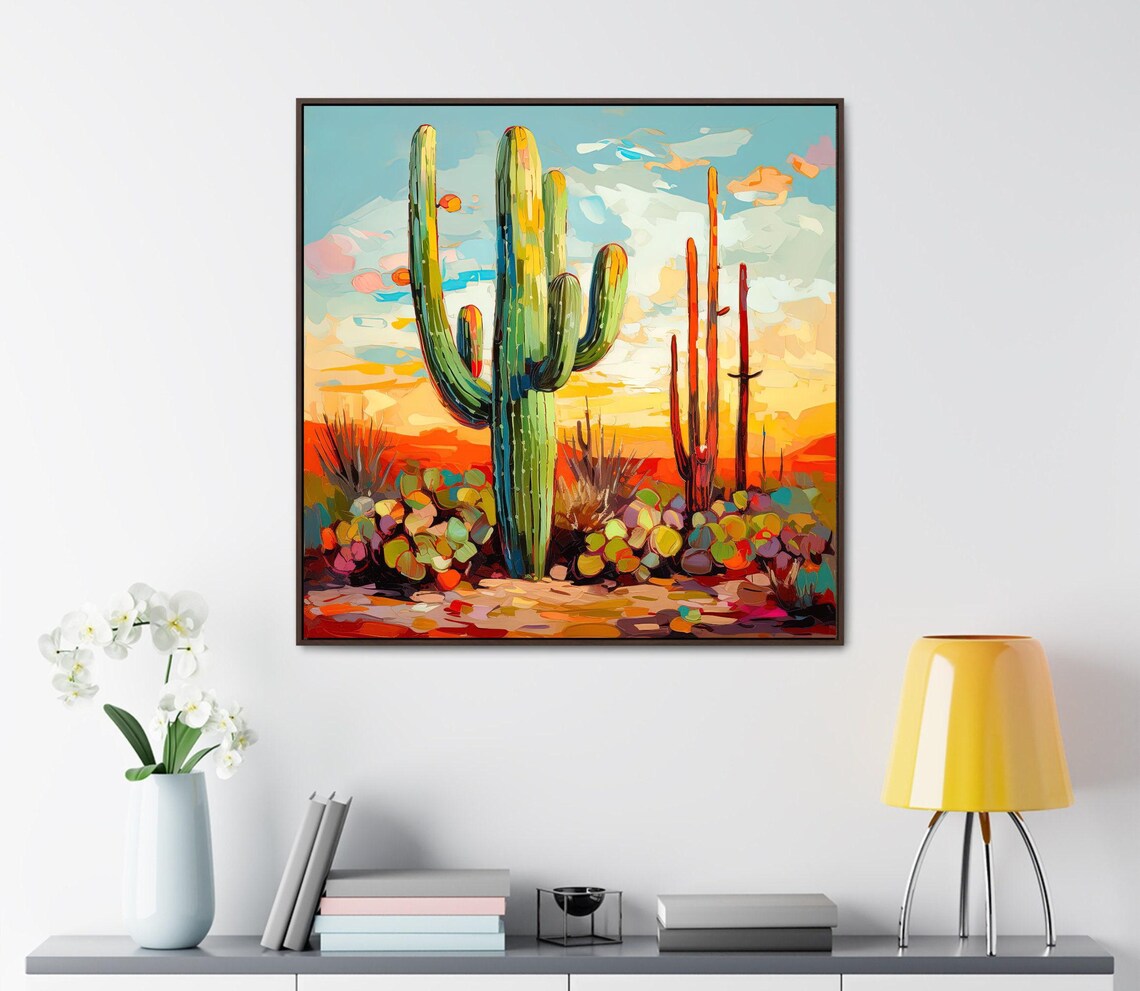 Saguaro Cactus Art Print, Desert Botanical Decor - Image 3