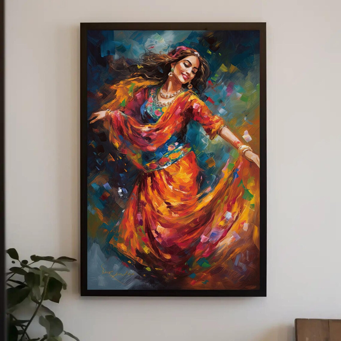 Indian Folk Dance Woman Art Print, Traditional Folk - Image 5