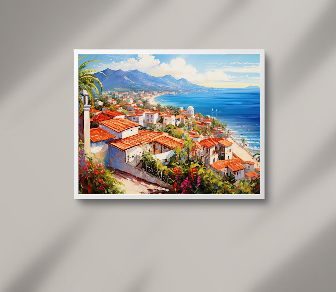Puerto Vallarta Travel Poster, Mexican Painting - Image 2