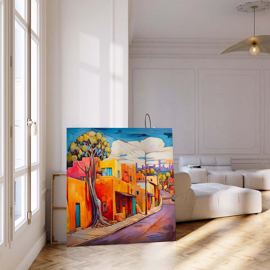 Santa Fe Street Art Print, New Mexico Decor - Image 2