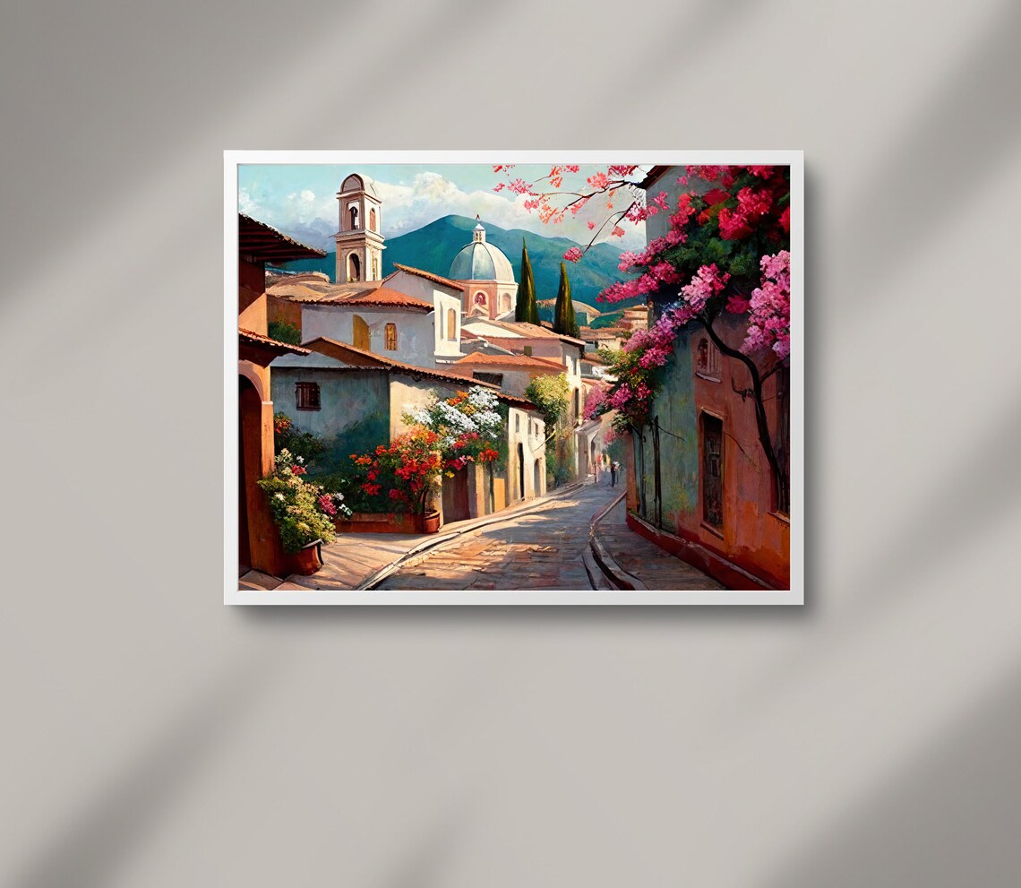Guanajuato Mexican Village Art Print, Mexico Decor - Image 4