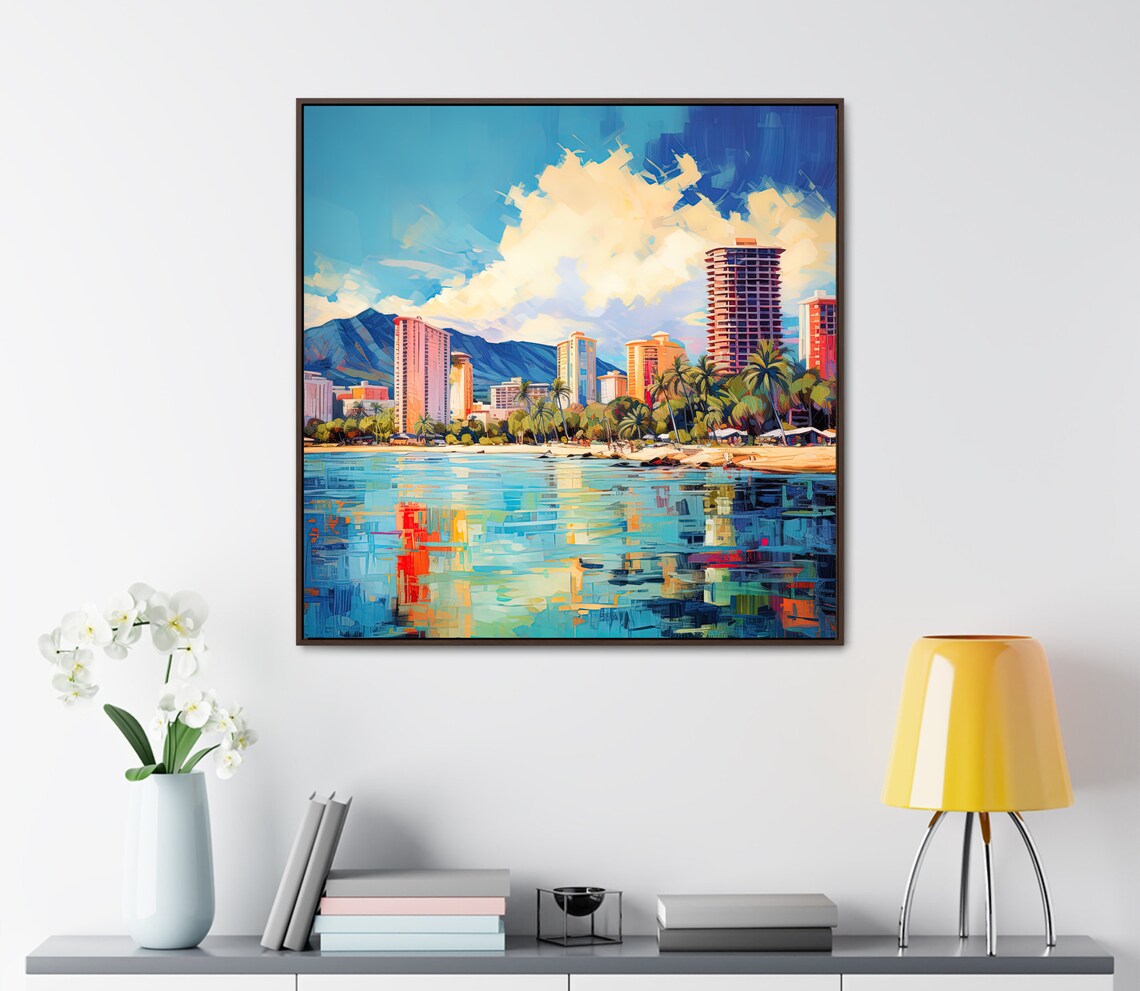 Honolulu Hawaii Travel Poster, Place-Inspired Art Print - Image 3