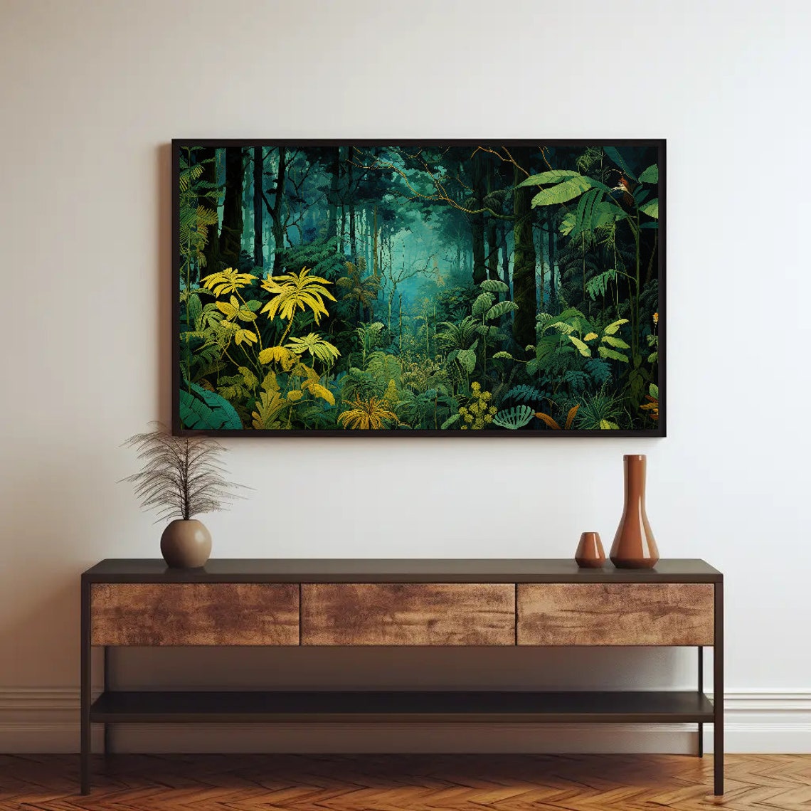 Lush Tropical Jungle Forest Dense Green Foliage Nature Wall Poster - Image 3