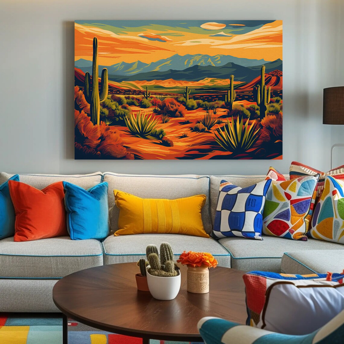 Desert Landscape Oil Painting Print, Southwestern Decor - Image 4