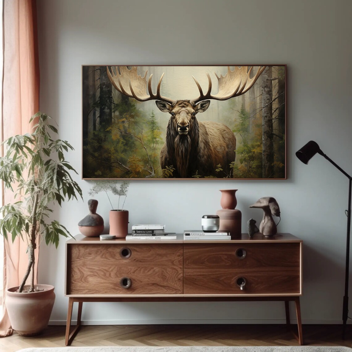 Moose in the Forest, Woodland Wildlife Art Print - Image 5
