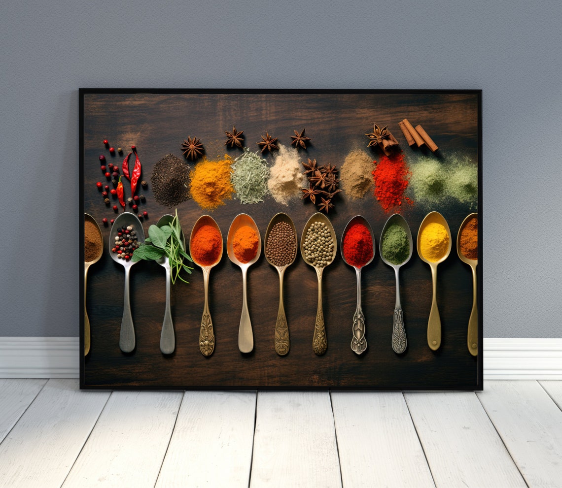 Spice Herb Colorful Kitchen Art Print - Image 2