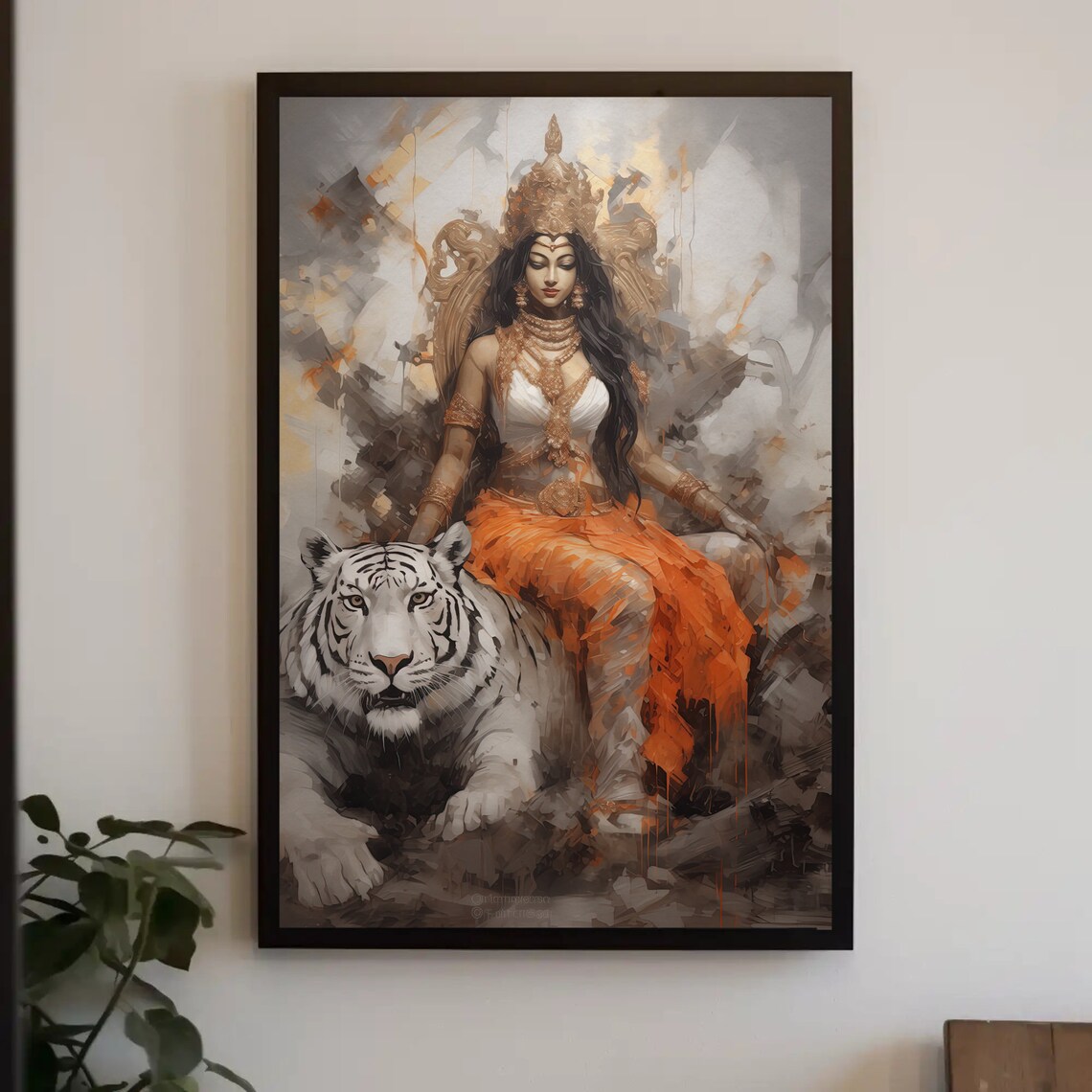 Goddess Durga Indian Religious Art Print - Image 5