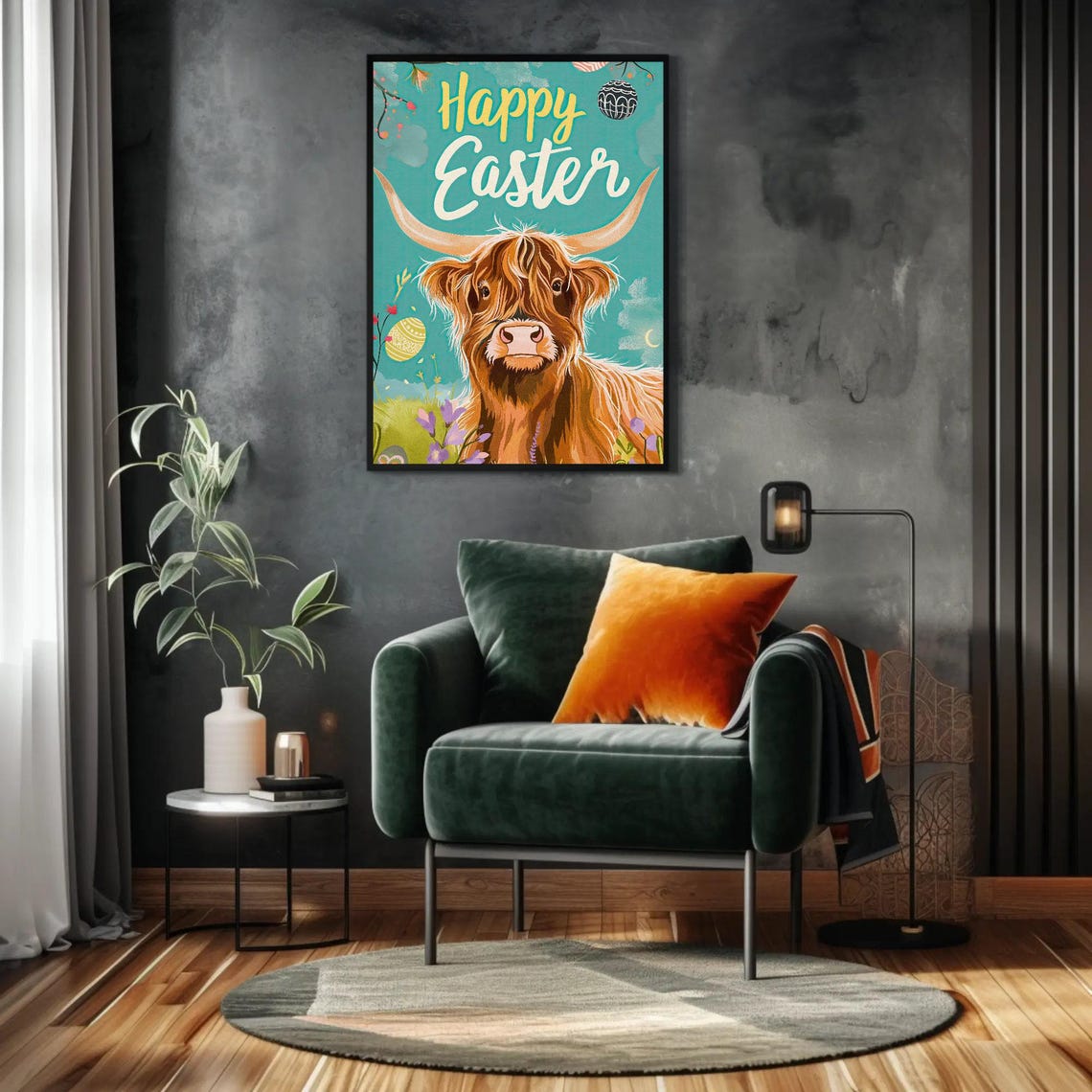 Highland Cow Easter Gift Print - Image 4