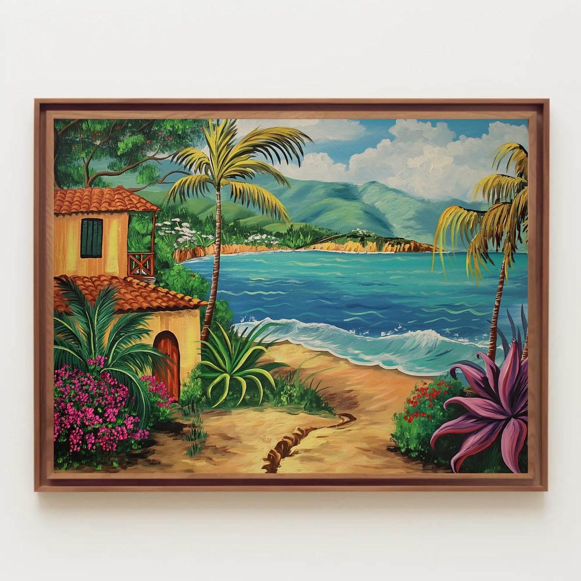 Puerto Rico Scenery Oil Painting Print Puerto Rican Painting Puerto Rico Wall Art Puerto Rico Home Decor Gift Ready To Hang - Image 2