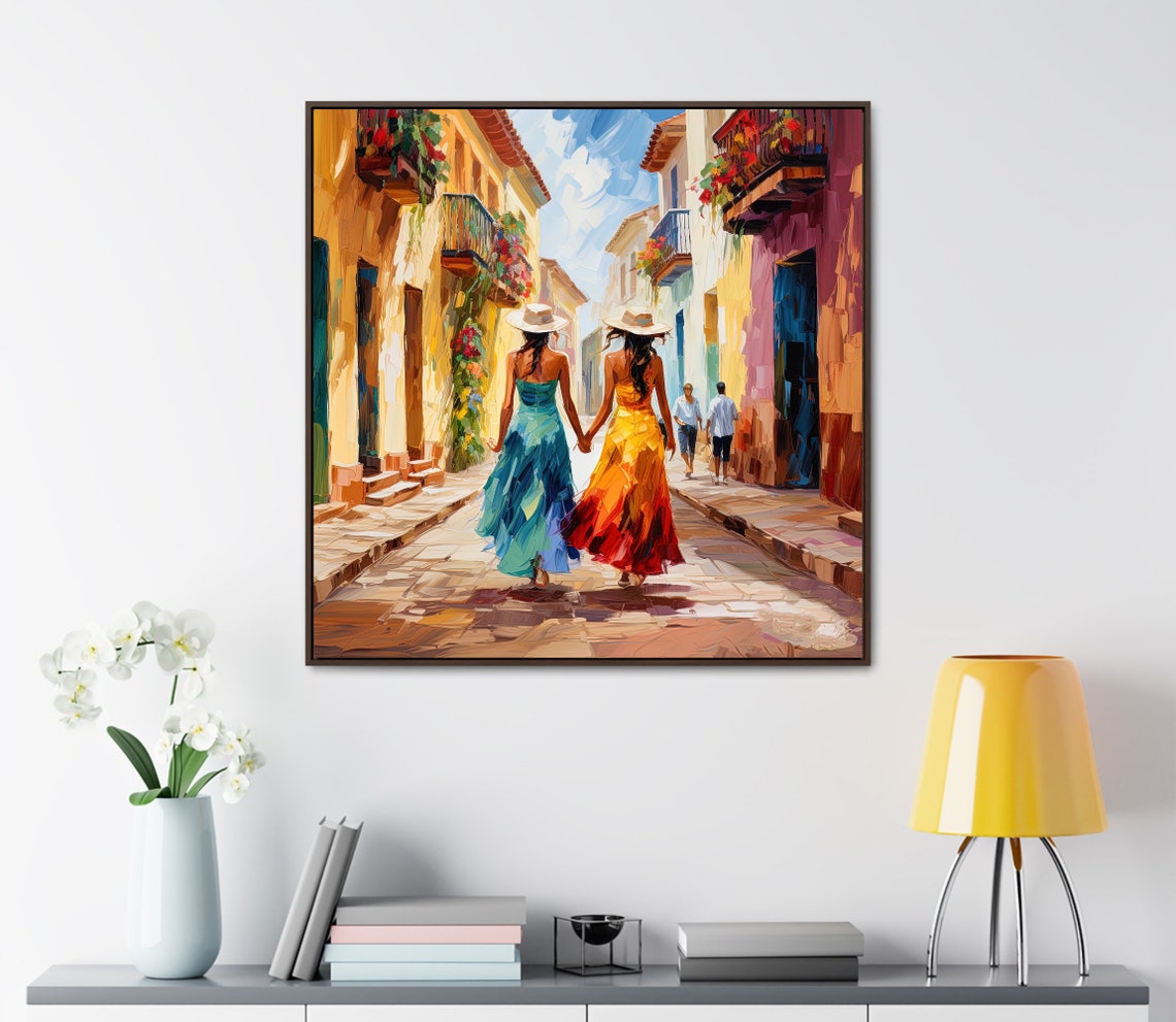 Colombian Woman Travel Print Colombia Wall Art Colombian Woman Large Art Print Colombian Woman Painting Wall Art - Image 3