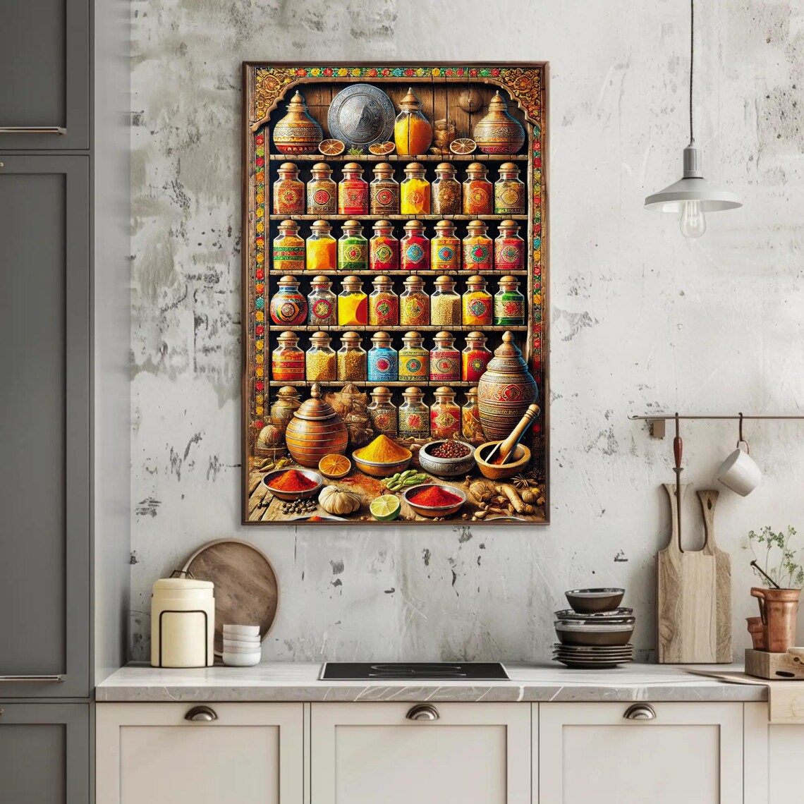 Indian Kitchen Herbs and Spices Wall Art Print - Image 2