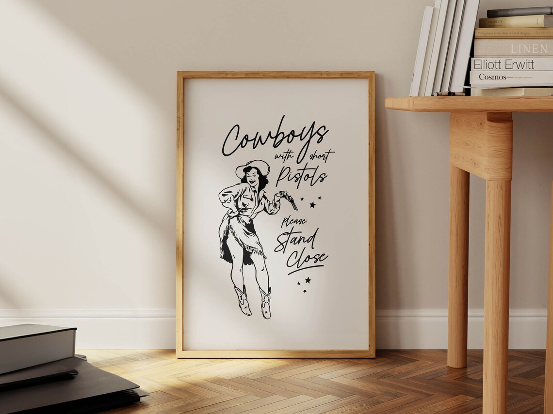 Western Cowboy Bathroom Art Print, Toilet Humor - Image 2