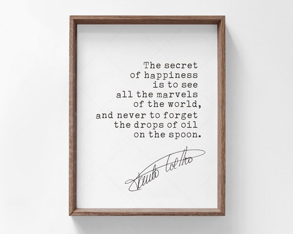 Paulo Coelho The Alchemist Secret Of Happiness Quote Typewriter Poster