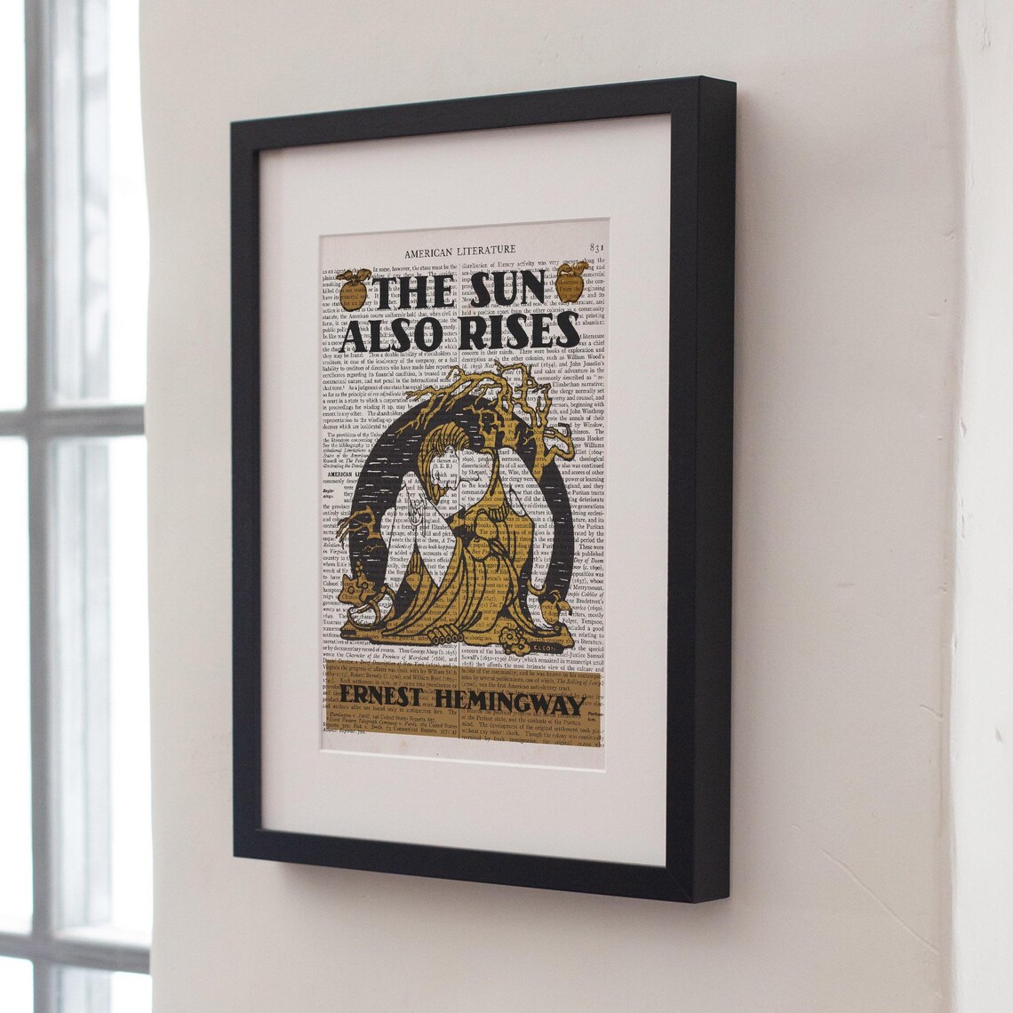 Ernest Hemingway The Sun Also Rises Vintage Encyclopedia Art Poster Print - Image 4
