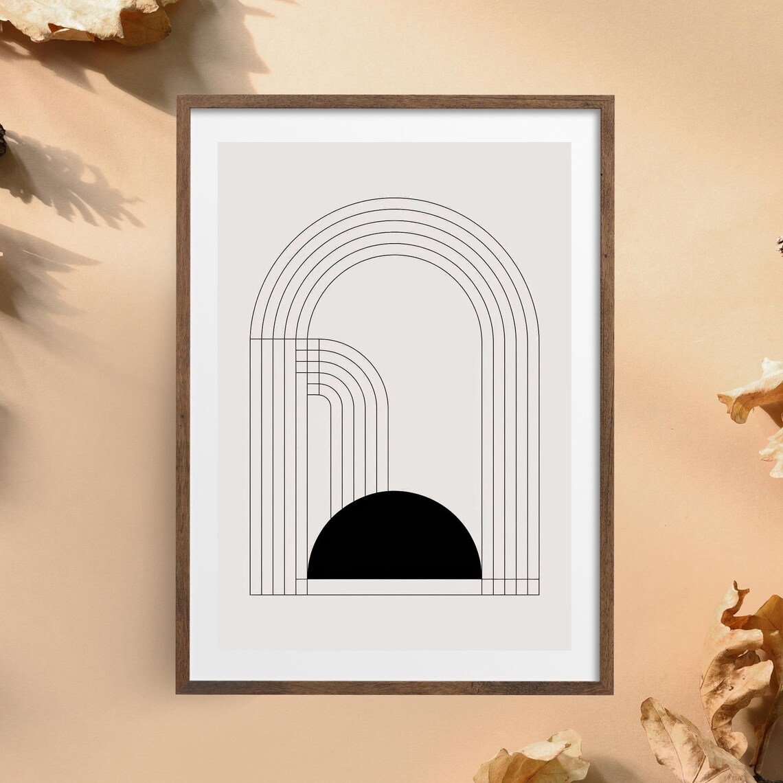 Abstract Line Poster, Minimalist Geometric Art Print