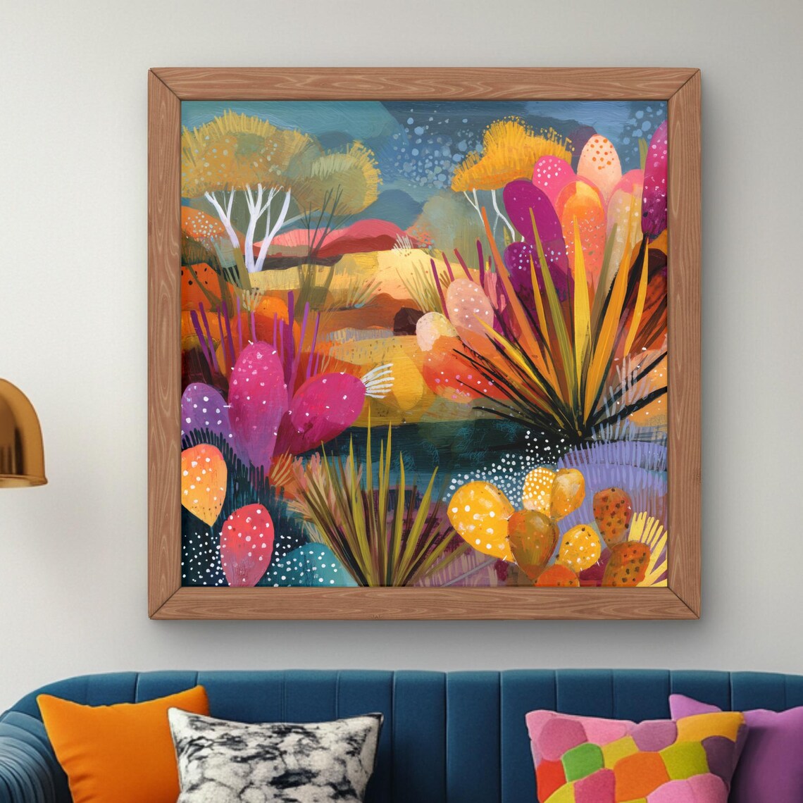 Abstract Desert Landscape, Botanical Art Print