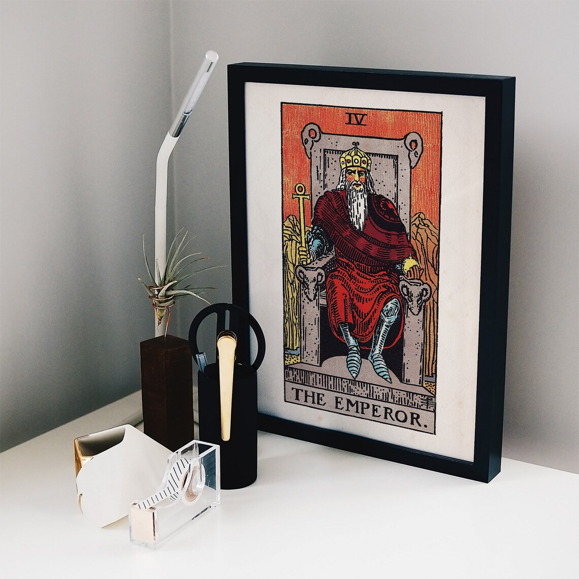 The Emperor IV Tarot Card Rider Waite Smith Vintage Mystical Wall Poster - Image 2