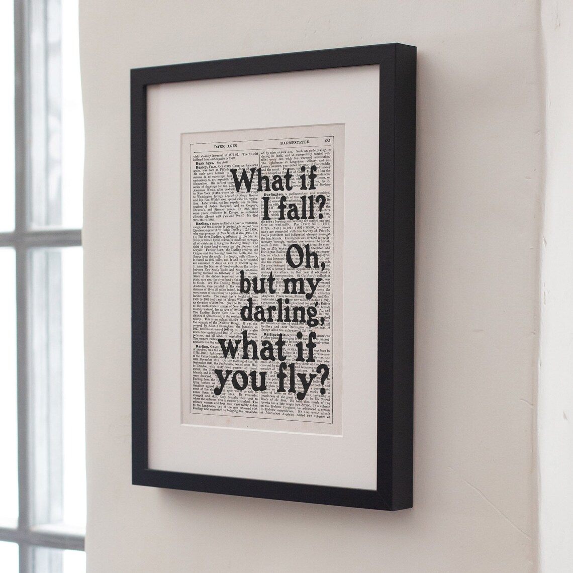 Erin Hanson What If I Fall Oh But My Darling Poem Dictionary Print - Image 3
