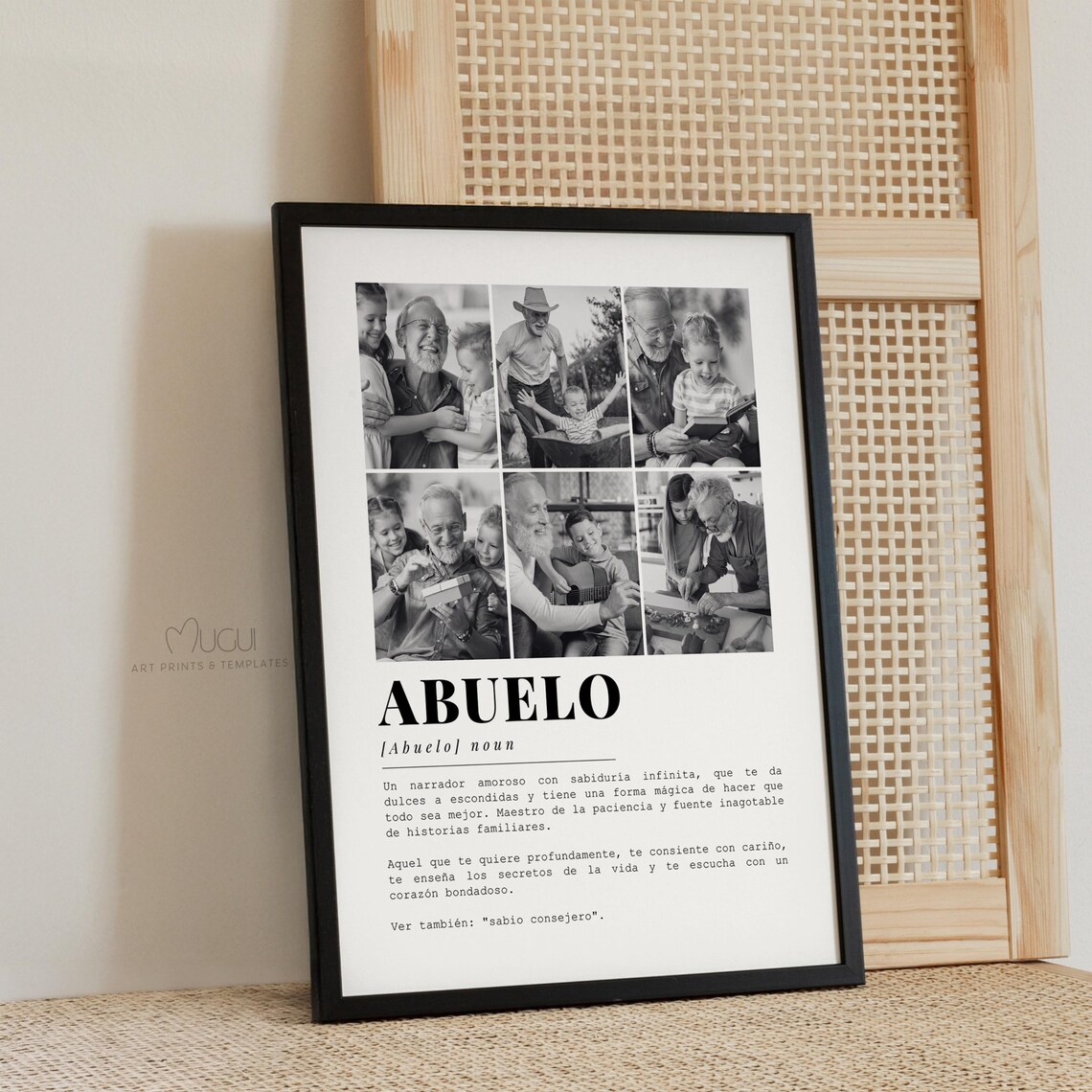 Spanish Version Grandfather Definition Poster Gift - Image 7