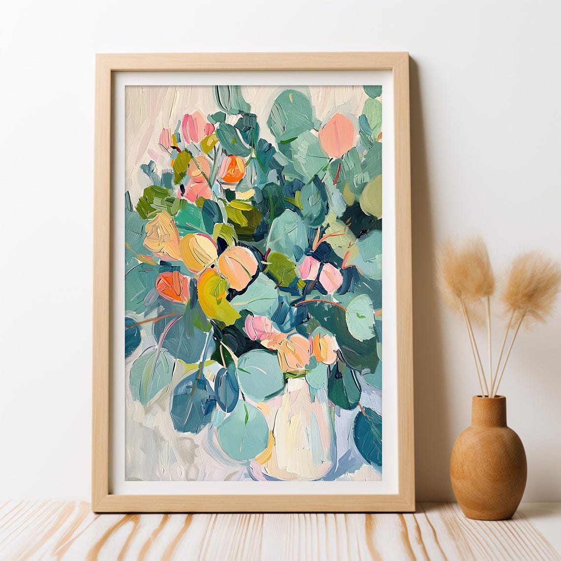 Australian Eucalyptus Floral Blooms, Botanical Art Print