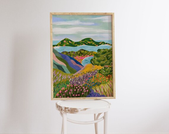 Sumba Mountain Park Colorful Scenery Art Print