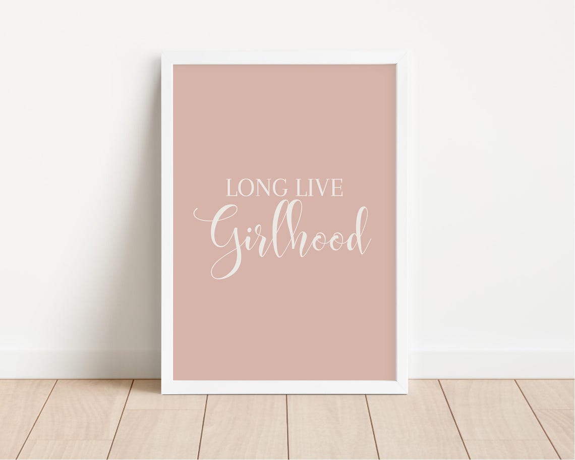 Long Live Girlhood Art Print Boho Girls Playroom Poster Little Girl Room Art Toddler Poster Girlhood Quote Print Nursery Wall Decor - Image 4