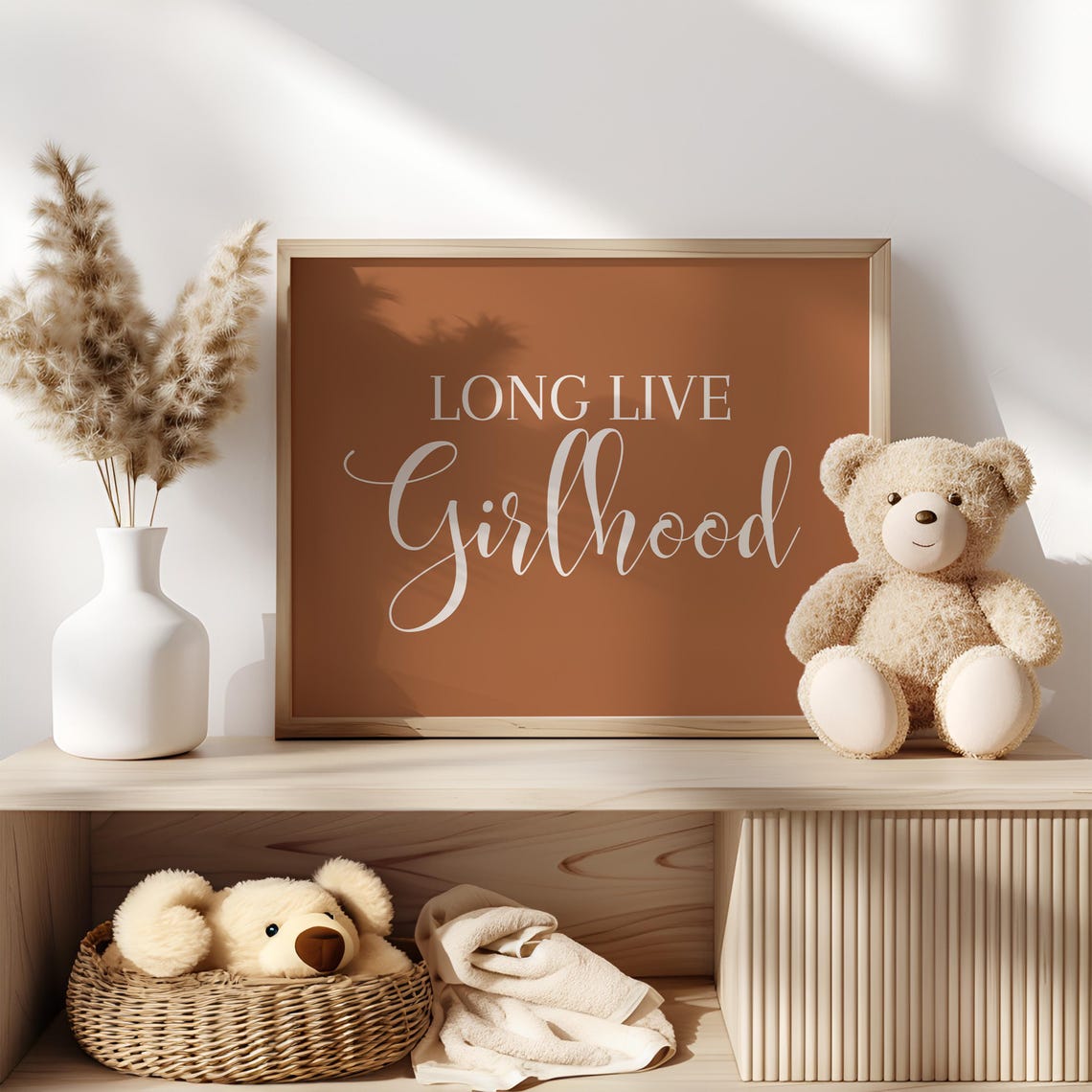Long Live Girlhood Art Print Boho Girls Playroom Poster Little Girl Room Art Toddler Poster Girlhood Quote Print Nursery Wall Decor - Image 2