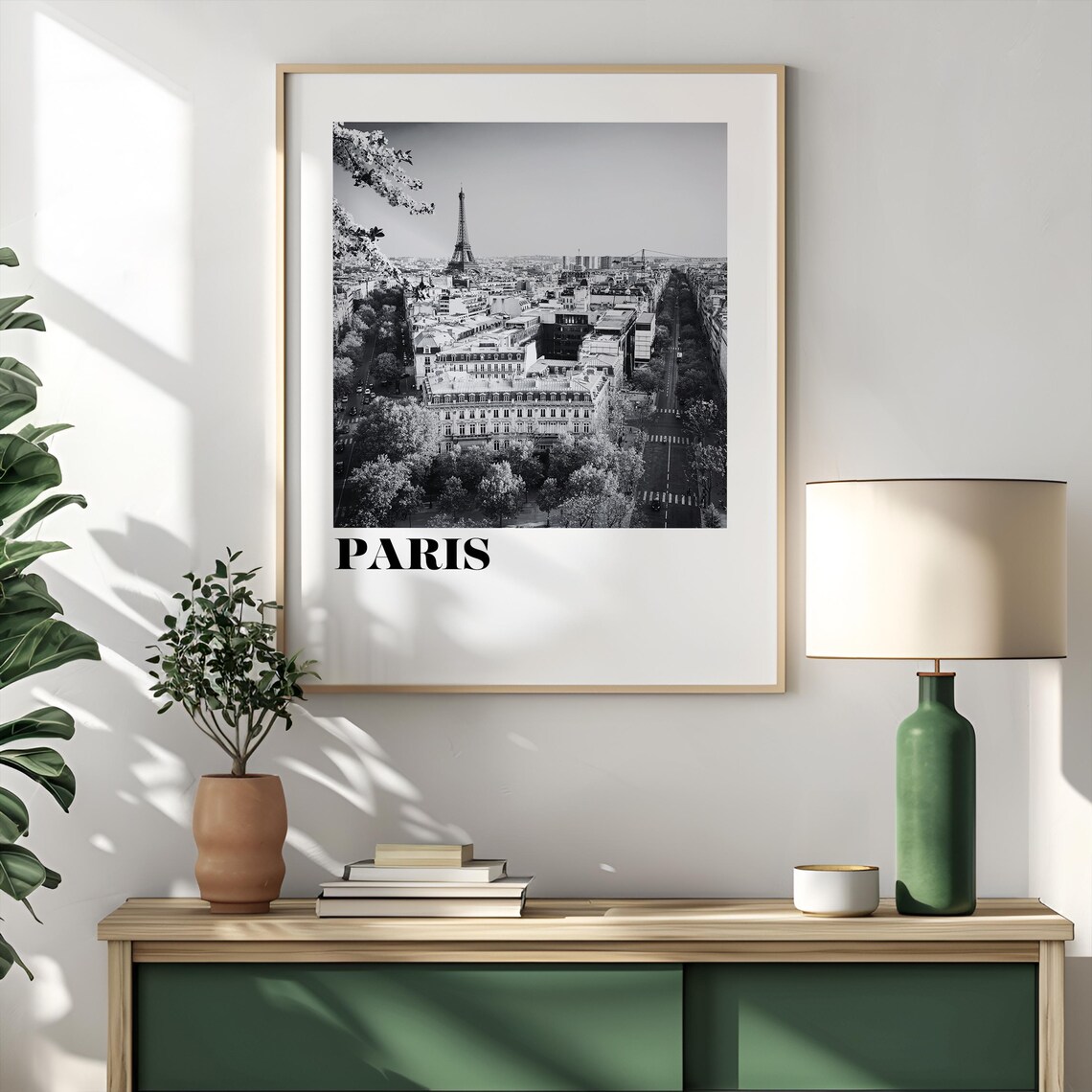 Paris City Eiffel Tower Black And White Classic Photo Travel Poster