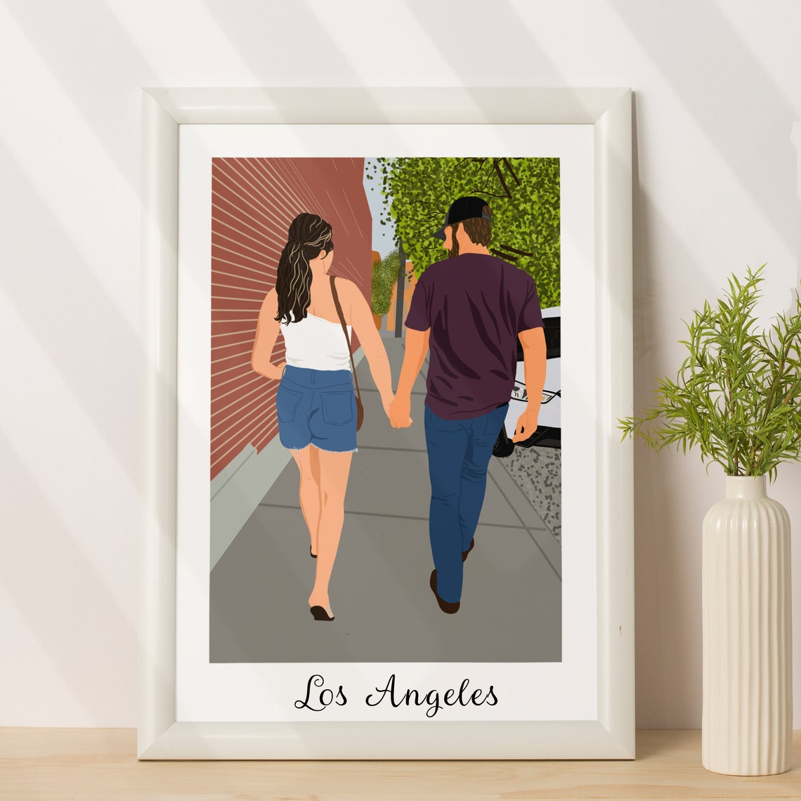 She Said Yes Custom Romantic Engagement Couple Portrait Poster - Image 2