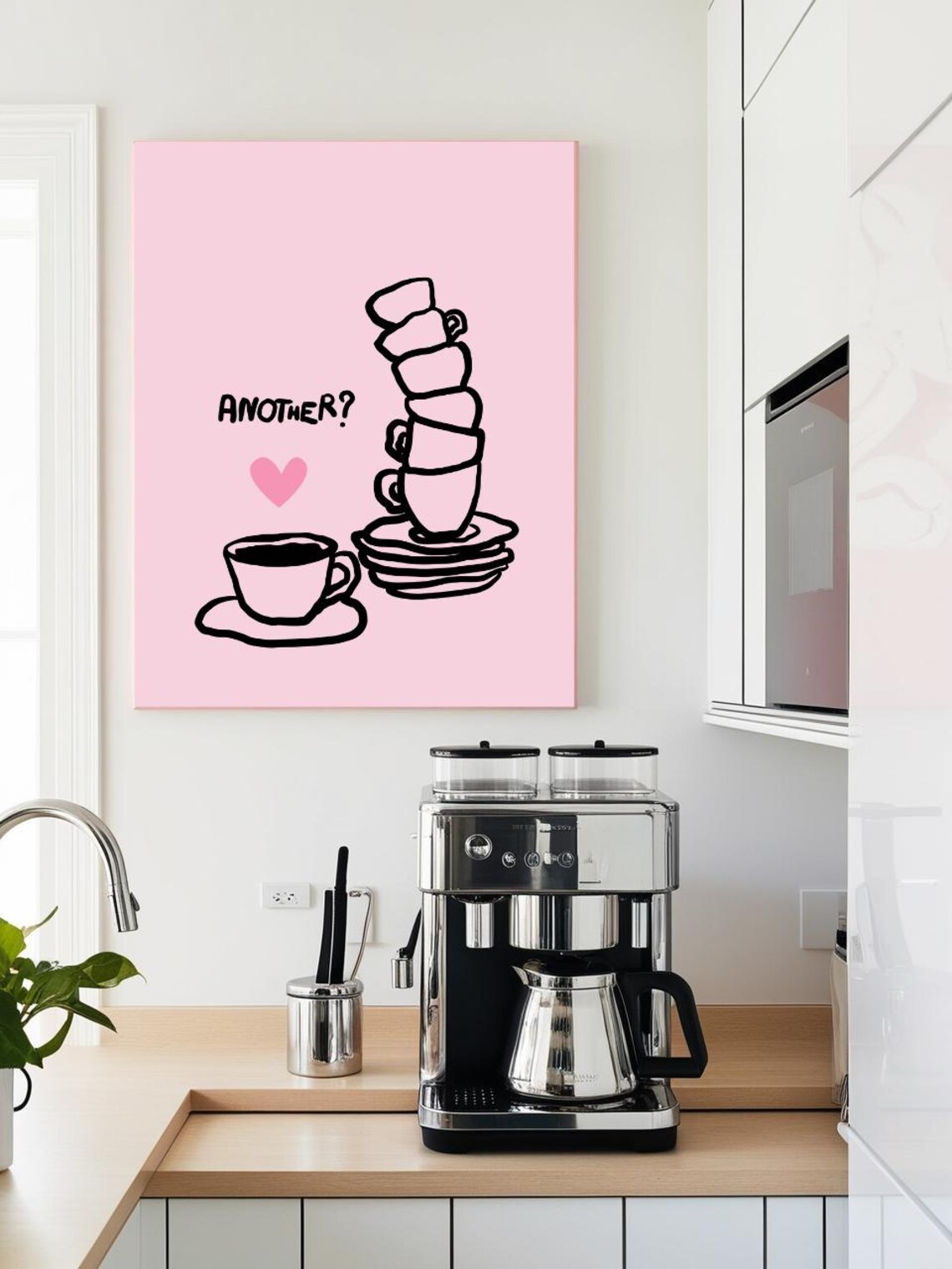 Coffee Lovers Poster, Cute Home Kitchen Decor - Image 3