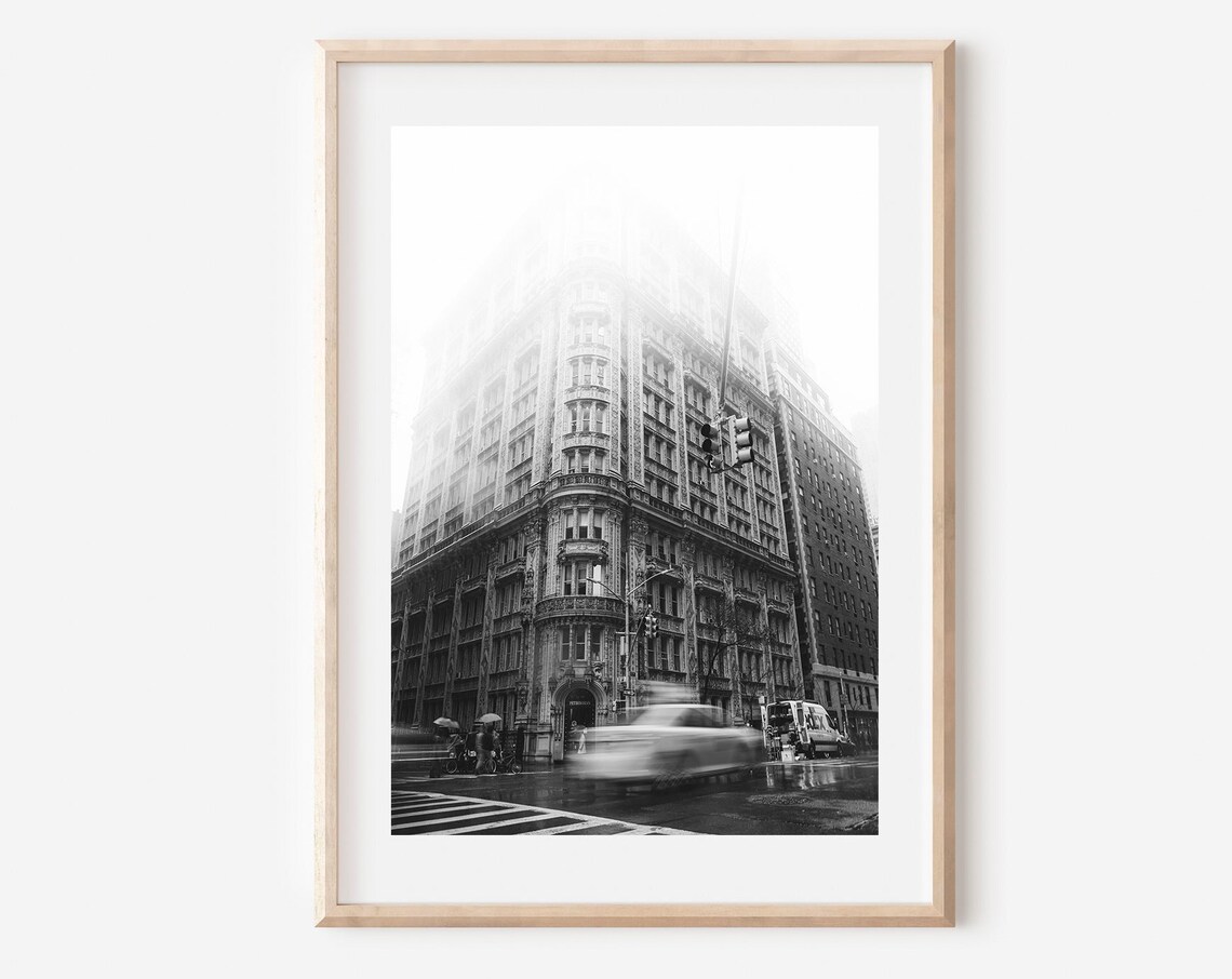 New York City Poster Black And White Wall Art Print