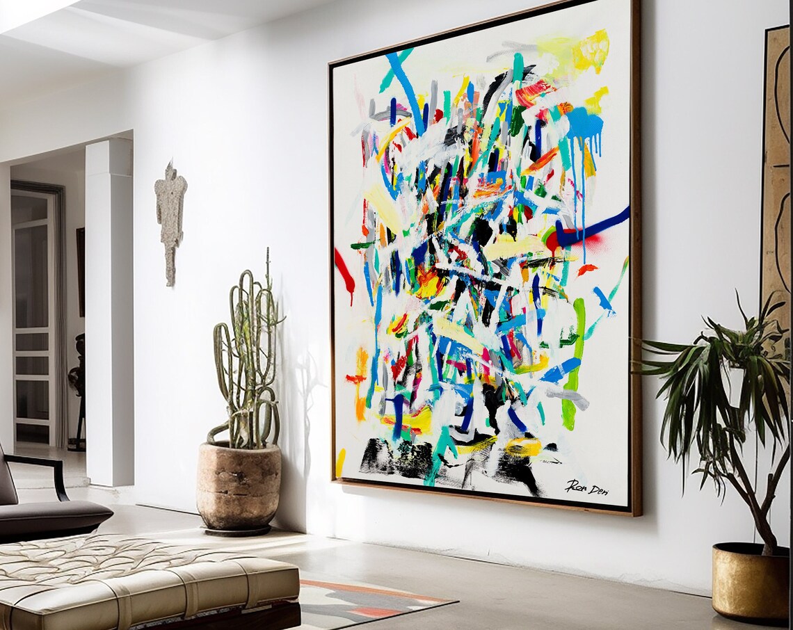 Abstract Painting, Modern Living Room Wall Art Print