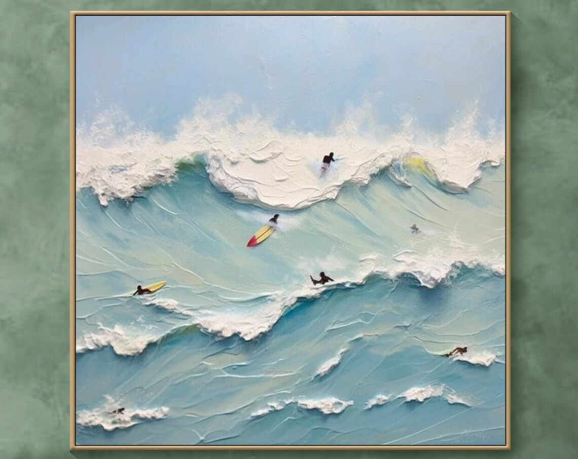 Happy Coast Painting, Personalized Summer Wall Art
