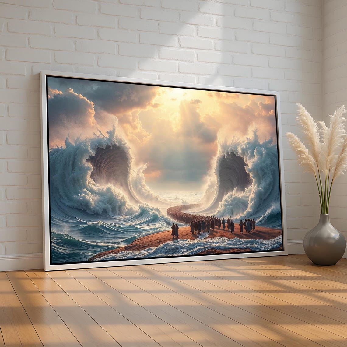Moses Parting The Red Sea Exodus Biblical Cinematic Wall Art