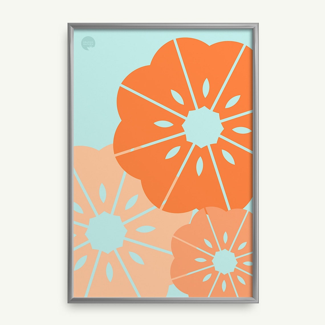Modern Flower Print Graphic Flower Art Mod Floral Print Geometric Flower Print Flower Poster Minimalist Wall Art Modern Decor - Image 4