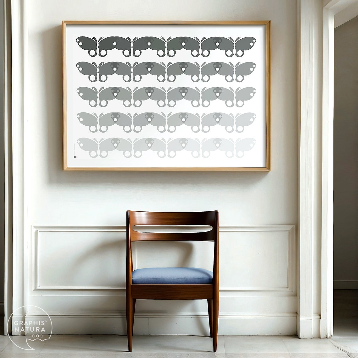 Butterfly Wall Art Print Butterfly Art Print Minimalist Butterfly Poster Black White Butterflies Nature Art Print Nature Lovers Art - Image 5