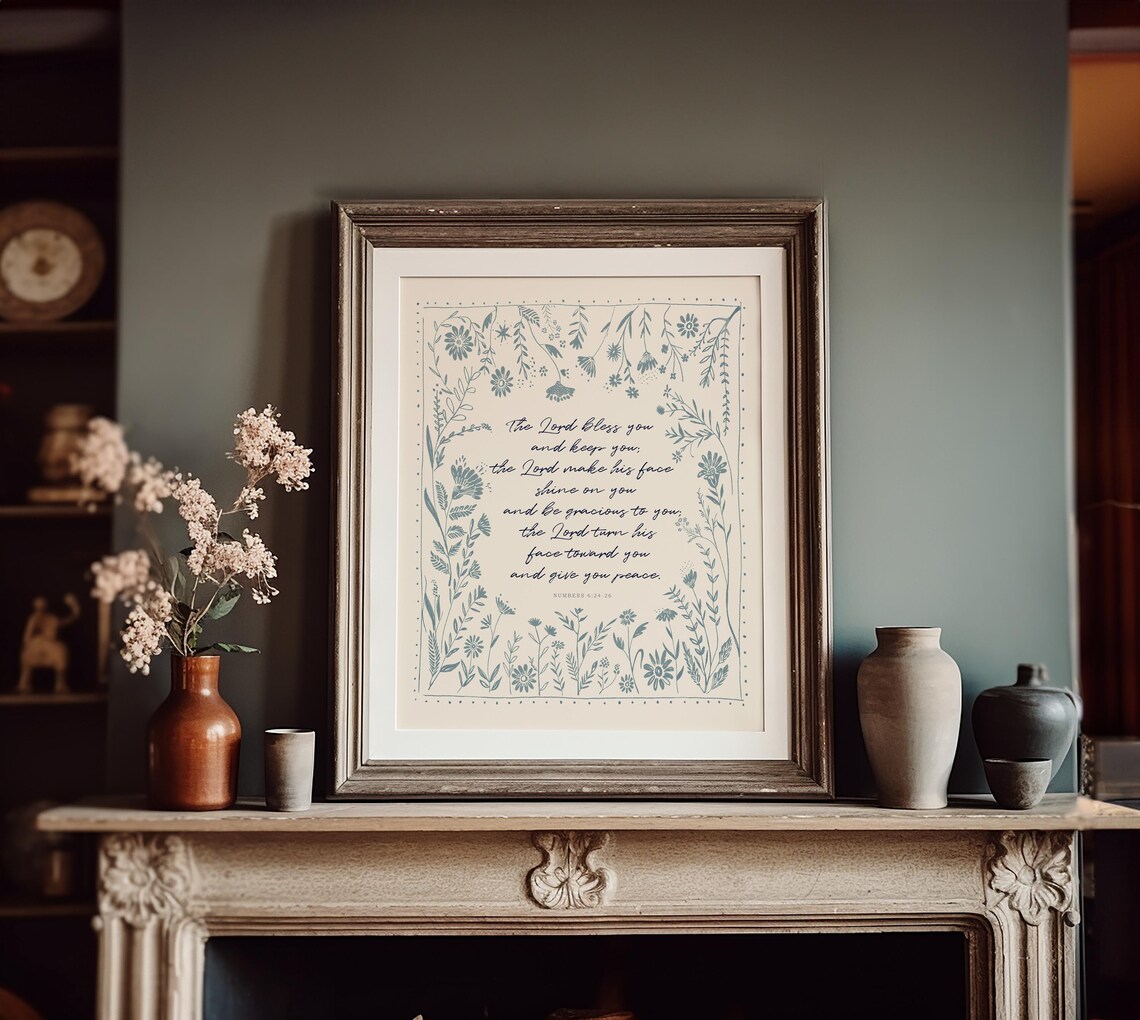 Numbers 6:24 Scripture Art Print, Christian Gift - Image 3
