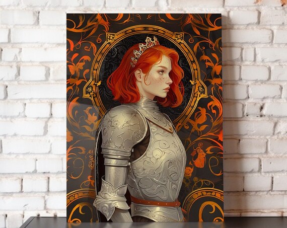 Wall Art Hero And The Crown Metal Poster Aerin Dragon Killer Fantasy Book Art Fantasy Novel Art Print Female Knight 8x10 12x16 16x20