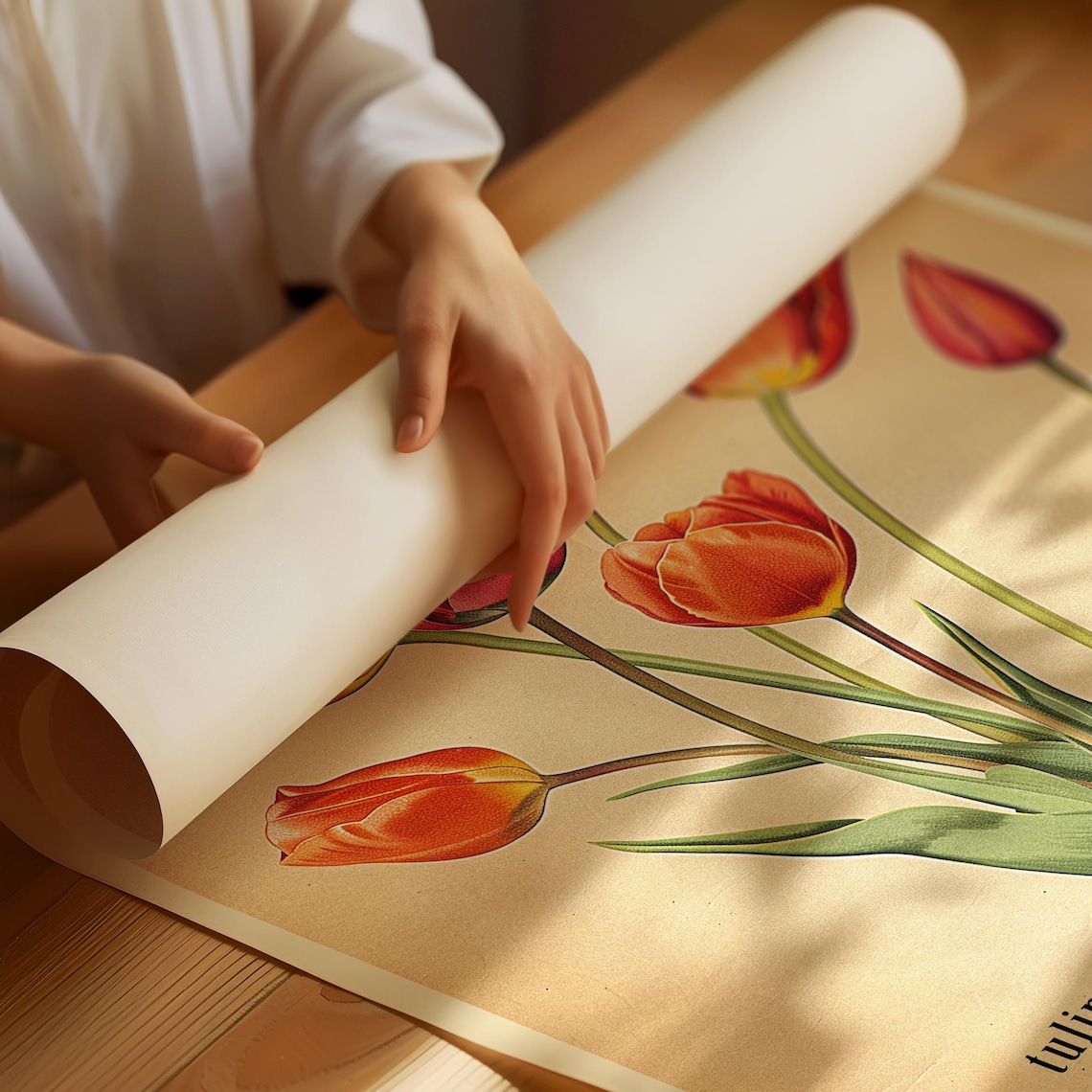 Vintage Tulips Art Print, Antique Botanical Poster - Image 5