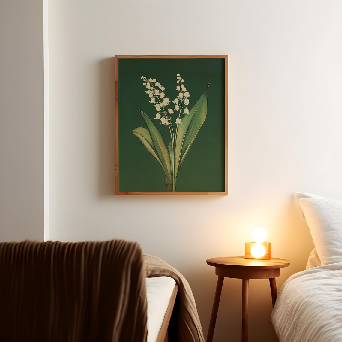 Vintage Lily Of The Valley Art Print, Rustic Farmhouse - Image 5