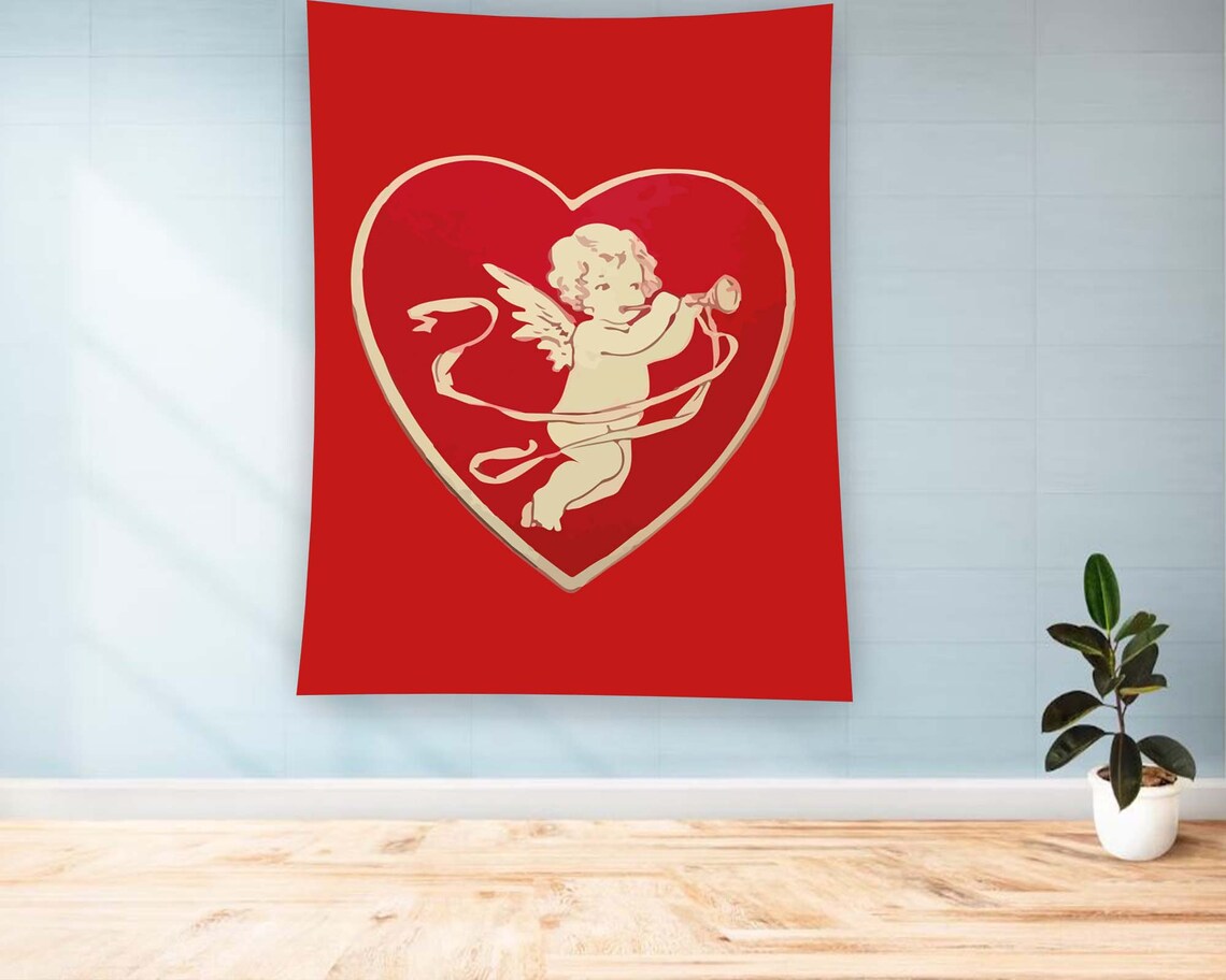 Minimalist Eros Love Mythology Couple Poster Print
