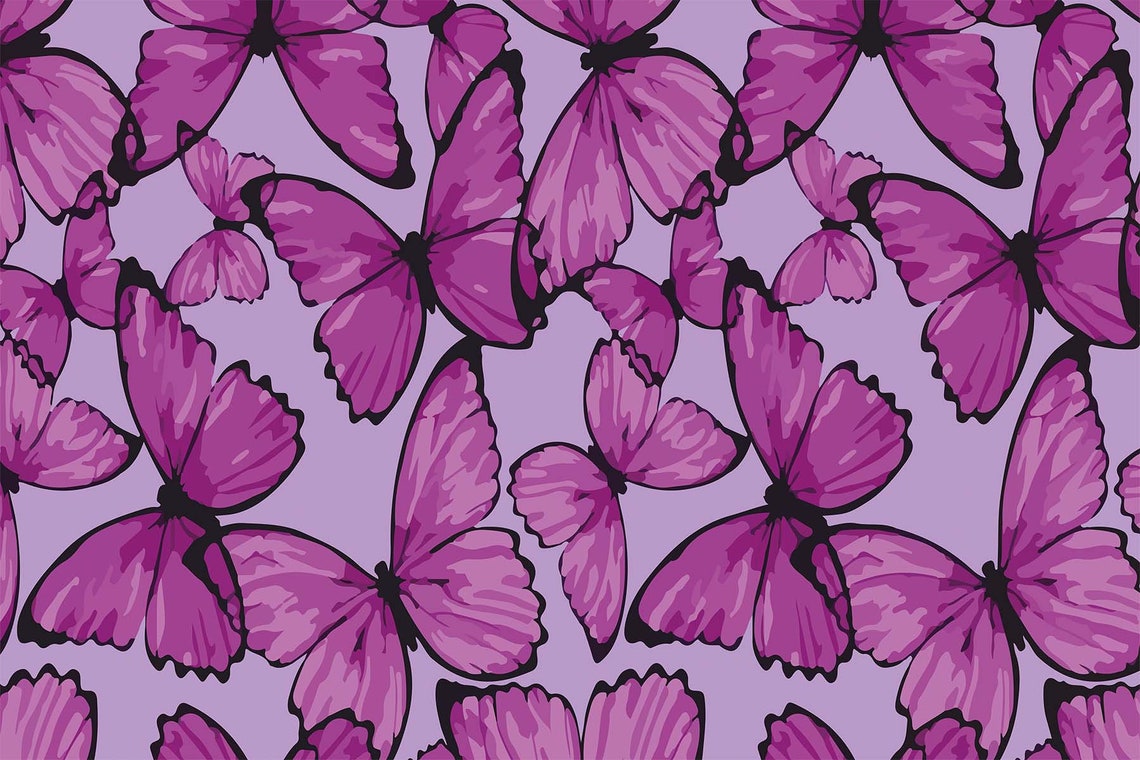 Butterfly Tapestry Pink Tapestry Purple Tapestry Minimalist Tapestry Cute Tapestry Girl Room Tapestry Baby Room Tapestry Kids Room - Image 3