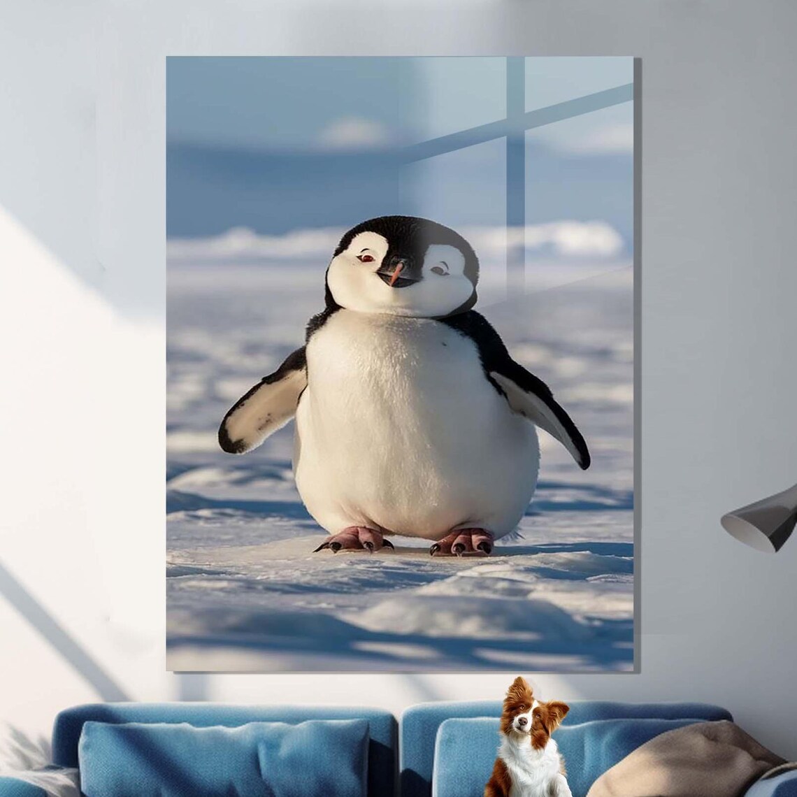 Adelie Penguin Chick Snow Antarctica Cute Wildlife Art Poster
