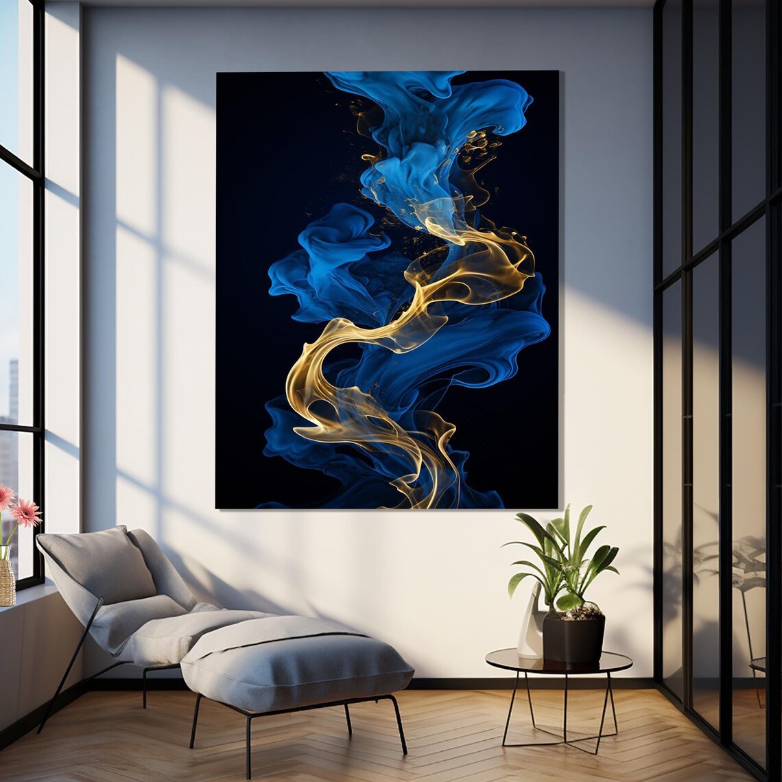 Abstract Women Wall Art Print, Luxury Office Decor