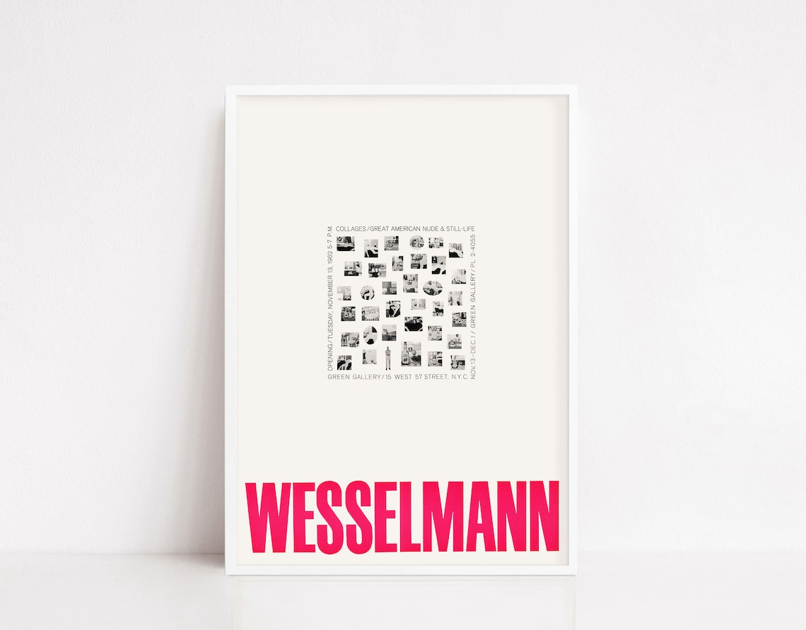 Tom Wesselmann Vintage Poster, Retro Art Print