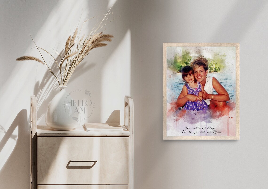 Personalized Mother and Daughter Wall Art Print - Image 3