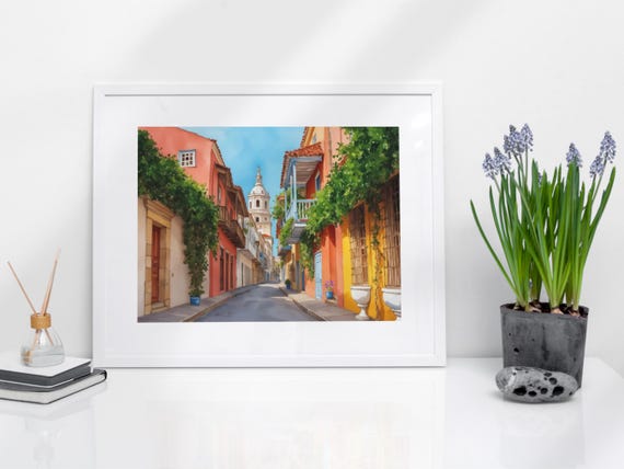 Cartagena Art Print Colombia Travel Watercolor South America Poster Gifts Wall Medellin Bogota