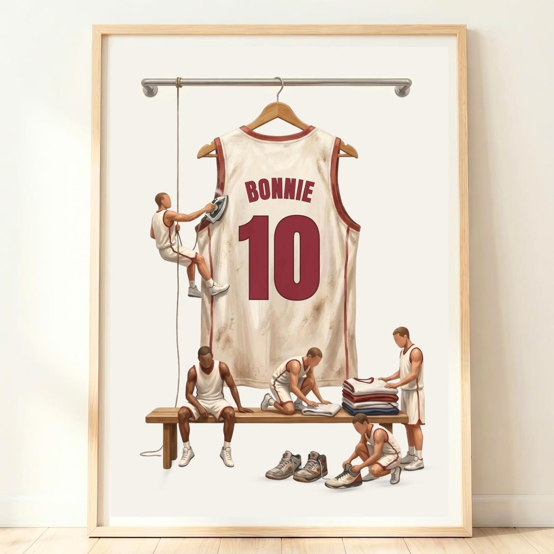 Bonnie Number 10 Basketball Jersey Personalized Tiny Players Team Poster